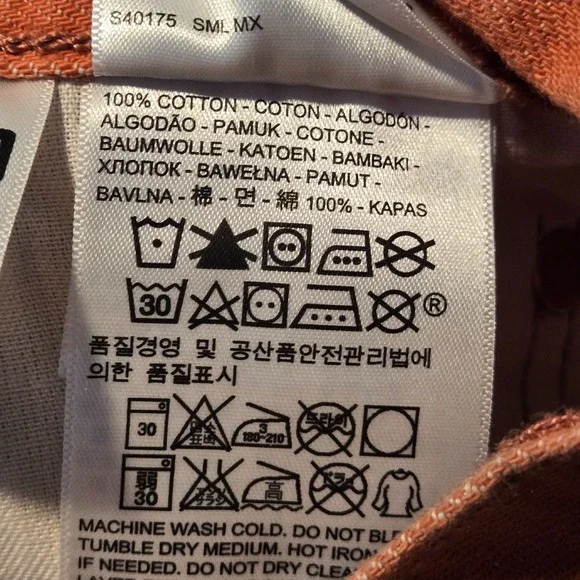 Levis 501 White Oak Cone Denim Jeans Button Fly Salmon Orange Mens Fit Sz 32x29 - Picture 11 of 14